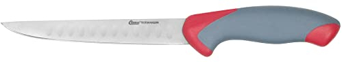Clauss t-18416 couteau avec revêtement nitrure de titane, lame 16 cm gris/rouge
