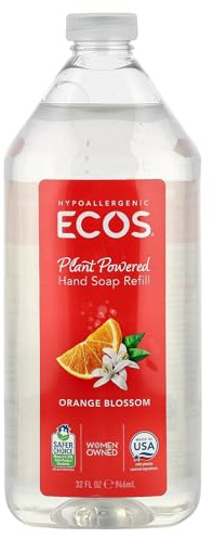 Earth Friendly – Flower Hypoallergenic Orange Soap Refill of the Hand of Ecos – 32 Florida. oz.
