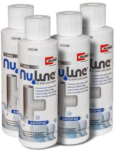 Liphontcta (4)-Pack NuLine HVAC Condensate Nu-Line Drain Cleaner, 8 Ounce