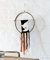 Makramee Wandbehang groß mit Bambusring Natur schwarz orange Creme Bordeauxrot Deko Boho Ethno Landhaus Retro Skandinavisch