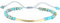 KELITCH Donne Braccialetto Turchese Agata Perline Strand Bracciali 925 Placcato Oro Fatto a Mano Charm Bangle