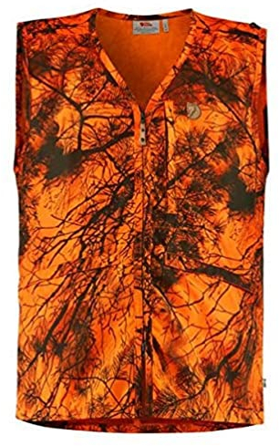 Fjallraven Herren Värmland Vest Sport Jacket, Orange Camo, Einheitsgröße EU