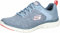 Skechers Flex Appeal 4.0 Brilliant View, Scarpe da ginnastica Donna, Grigio Slate Knit Mesh Pink Trim, 40 EU