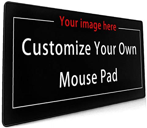 Personalised Custom XXL Mouse Pad with Photo, 900x400x3mm Large Gaming Mouse Pads for PC Computer Keyboard Water-Resistant Mousepad Customised Picture Name Logo Mouse Mat with Anti-Slip Rubber Base