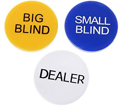 S-TROUBLE Texas Hold'em Big Blind Small Blind Dealer Party Casino Poker Kartenspiel Requisiten