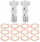 X AUTOHAUX 2 Set M10x1.25 Metric Thread Double Banjo Bolt Brake Fitting Adapter