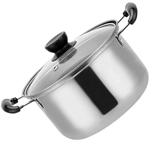 Cabilock 1 Pc Olla De Leche De Acero Inoxidable Olla para Hervir a Fuego Lento Cocina De Ramen Pequeñas Ollas Calientes Vaporera para Pasta Sartén Olla De Fideos Instantáneos 16c Inducción