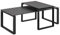 AC Design Furniture Jannis Tischset in Schwarz mit Keramik-Tischplatte und Schwarzen Metall-Kufen, 2-teiliger Beistelltisch, Rechteckig, Modernes Design, B: 115/69 x H: 45/37,5 x T: 55/40 cm