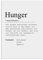 Nastami Küchenposter Hunger DIN A3 Küche Poster Definition Hunger Poster