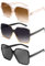 Dollger übergroße Quadratische Retro Sonnenbrille Damen Herren Große Mode Brille Schattierungen für Männer Frauen UV-Schutz,Teal+Schwarz+Leopard