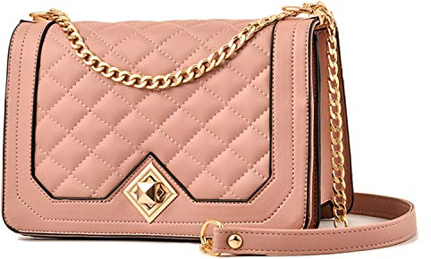 Travistar Borsa Tracolla Donna Piccola, Catena Borsa a Spalla - Borsa Mano PU Pelle Messenger Crossbody Bag - Elegante Cuoio Borse a Tracolla Donna per Festa Shopping Lavoro Quotidiana, Rosa