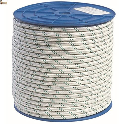 BricoLoco.com Cuerda driza Nylon Trenzada. SOGA Fibra sintética de Nylon. Cabo Amarre, Agricultura, ganadería, construcción, decoración, Crossfit. Alta Resistencia. (20, Ø 5 mm.)