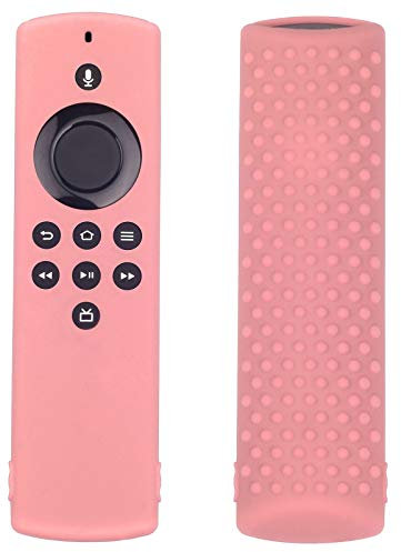 NSGJUYT Silicone Remote Control Protective Case For Fire Tv Stick Lite 2020 Shockproof Dustproof Cover Soft Remote Control Protector (Color : Pink)