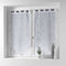 Douceur d'Intérieur, Paire de Voilages Passe-Tringle (2 x 70 x 240 Cm) Chenilla Gris, Voile Sablé Fils Chenille