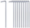 Tent Pegs 10pcs 18cm Metal Heavy Duty Tent Hooks Camping Pegs Steel Tent Ground Pegs for Tarpaulin Football Net Marquees Hiking Traveling Beach and Outdoor
