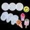HyzaPhix 2pcs Treibsand Gießform Smiley Silikonformen Eis Epoxidharz Schmuck Formen Resin Shaker Mold für DIY Schmuck Anhänger Ohrringe Halskette Armband (A)
