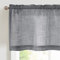 TOPICK Grey Net Curtains 16 Inch Drop Small Cafe Curtains Short Sheer Voile Curtain Valance for Kitchen Sink Bedroom Bathroom Cupboard Rod Pocket 1 Panel