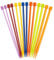 14 Stück Stricknadel Set 25 cm Lange Stricknadeln Bunte Kunststoff Rundstricknadel zum Stricken von Pullover Schals (4-10 mm)