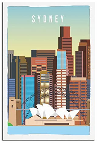 Vintage Reiseposter Sydney Leinwand Wandkunst Poster Dekor Gemälde Poster
