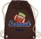 Turnbeutel Rucksack - Geschenke - American Football Geschenk 100% Seahawk mit Name personalisiert Superbowl - Unisize - Braun