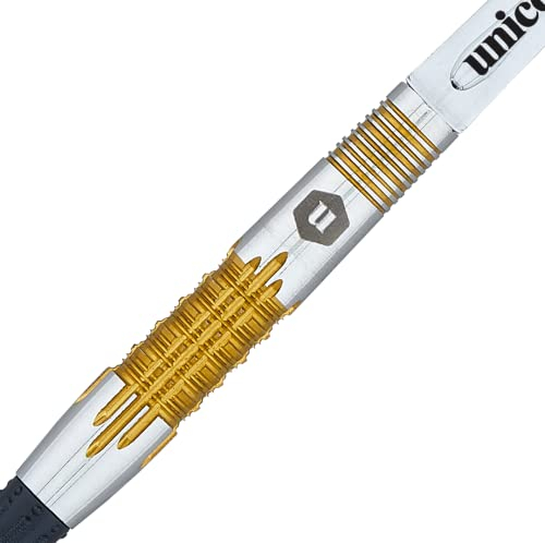 Unicorn Protech | Stil 1 | Dartpfeile mit weicher Spitze, Silber/Gold, 19 g