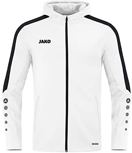 JAKO Power Kapuzenjacke weissschwarz, M Herren