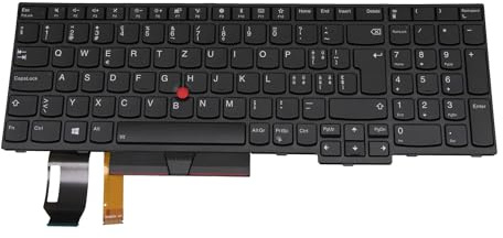 Lenovo 01YP706 Original Tastatur CH (schweiz) schwarz/schwarz mit Backlight und Mouse-Stick für ThinkPad E580 (20KS/20KT), L580 (20LW/20LX), P52 (20MA/20M9), P72 (20MB/20MC), E590 (20NB/20NC)