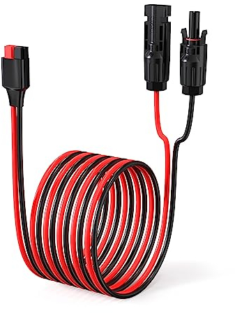 ELFCULB Solar auf Anderson Kabel 10AWG Solarladekabel 45A Anderson Stecker für Powerstation Solarpanel Solargenerator(6M)
