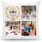 GRAVURZEILE Bedrucktes Kissen mit Motiv - Glück ist eine Oma wie Dich zu haben - Personalisiert mit eigenem Foto & Text - Geschenk zum Muttertag für Oma - Farbe: Oma - Größe: Mit Füllung