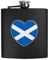 6oz (170ml) 'Scotland Flag Heart' Pocket Hip Flask (HP00024865)