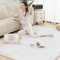 Vamcheer Hochflor Flauschiger Wohnzimmer Teppiche - Langflor Einfarbig Weich Schlafzimmer WaschbarerTeppich, Shaggy Carpet für Fußbodenheizung Geeignet, Plüsch Wohnzimmerteppich 120X170
