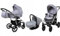 BabyLux® Bambimo Kinderwagen Set 3 in 1 - Qbaro - incl. Babywanne, Buggy Sportsitz, Auto-Babyschale - Autositz - Kinderwagenset - Kombikinderwagen mit Wickeltasche, Regenschutz usw.