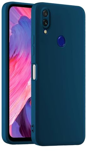 HULLIN Custodia per Telefono in Silicone Colorato, Adatta per Redmi 7 (6.26) - Blu zaffiro