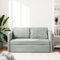 Hommdiy Bodensofa mit Schlaffunktion - Klappsofa Couch in Hellgrau - 122x204x55 cm Samt