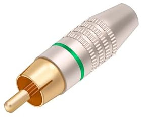 10 pz/lotto RCA Spina Maschio Connettore Audio Placcato Oro Tipo A Vite Senza Saldatura Altoparlante RCA Spina del Cavo Connettori (Size : Verde)