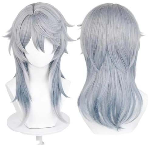 PWEINCY Perücken für Sonntag Cosplay Perücke Gray Rollenspiel Halloween Party Synthetisches Haar (for sunday)