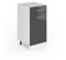 Vicco Mueble bajo de Cocina R-Line, Antracita Alto Brillo/Blanco, 40 cm, ET Antracita