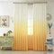 Daesar Gardinen Lichtdurchlässig 107x132CM, Vorhänge mit Haken 2er Set Farbverlauf Modern Gardinen Halbtransparent Gelb Vorhänge Kinderzimmer Schlafzimmer