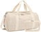 Sporttasche für Damen, Mädchen, Workout, Reisen, Wochenendtasche, mit Schuhfach und Nassfach, 2-Kordsamt, Beige, L, Reisetasche