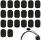 20stück Ersatz-Windschutz Für Mikrofon Und Headset Aus Schaumstoff, Mikrofon Schaumstoff Lapel Headset Mikrofon Schutz Abdeckungen Minimikrofon Headset Windschutzscheibe Für Unterricht Treffen Schwarz
