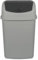 Jolie Max 35L Large Swing Top Kitchen Bin - Plastic Dustbin with Flip Top Lid - Ideal for Home and Office Waste Management - Easy to Clean, Recycle Rubbish Bin. (Grey with Anthracite Lid)