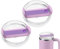 2pcs Tumbler Lid for 40oz Stanley Cup,Replacement 40 oz Tumbler Lid,Dustproof Spill Proof Splash Resistant Tumbler Lids Reusable Tumbler Cover for Stanley and More Coffee Mugs (Transparent Purple)