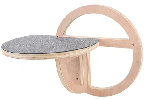 Katzen-Wandregale, an der Wand Montierte Katzensitzstange aus Holz, Katzen-Wandmöbel, Runde Erhöhung der Katzenübung, Schwimmendes Katzen Wandbett, Katzenregal Zum Schlafen Spielen