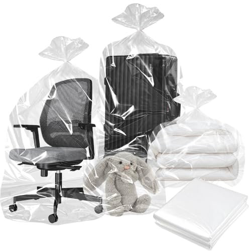 YBCCBY Extra Large Clear Plastic Storage Bags, 10pcs 100*152cm Heavy Duty Plastic Bags, Waterproof Jumbo Storage Bags, Dustproof, Moistureproof, Apply to Quilts, Suitcases, Plush Toys, Office Chairs