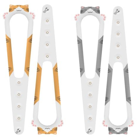 NHQZ Pestillo Para Puerta De Gato,4 Orificios Ajustables Para Mantener a Los Perros Fuera 2 Soportes Para Puerta De Mascotas Para Dormitorio