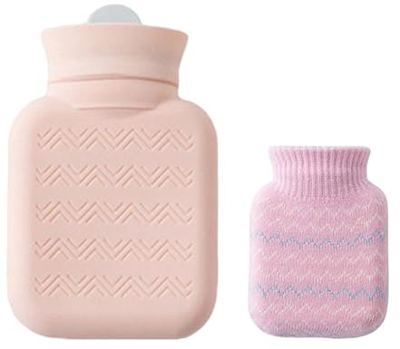 Piccola borsa dell'acqua calda in silicone da 300 ml con custodia morbida per microonde borsa dell'acqua per uso invernale