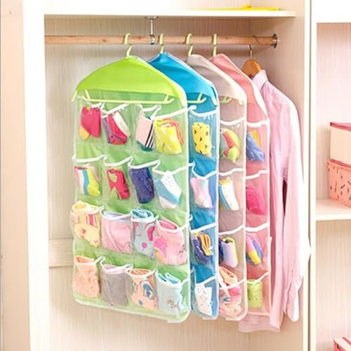 Maximieren Sie Ihren Platz mit einer 16 Tasche durch montierten Organizer Tasche Perfekt für die Organisation von Krawatten, Socken und anderen kleinen Gegenständen