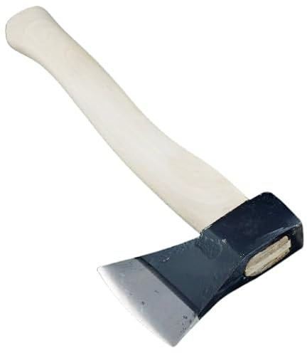 pokm toolsmarket - 0.7kg Axt/Holzaxt/Forstaxt/Spalthammer mit Holzstiel – Hergestellt in der EU