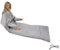 Sauna Blanket Heating Therapy Home Salon Spa Body Slimming Portable Sauna Blanket for Body Relaxation at Home with Sleeves and Remote Control, Elasticated Wrist Straps, 35-80°C 1.8m*80cm, Silver