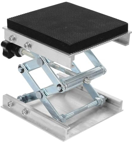 ABOOFAN Tavolo elevatore da laboratorio tavolo elevatore a forbice supporto elevatore a forbice cavalletto in acciaio inox piattaforma elevatrice da laboratorio lega di alluminio Argento